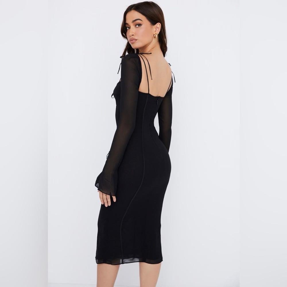 House of CB Ophelia Midi Dress Cutout Black Size XS Plus Cup NWT - Picture 15 of 16